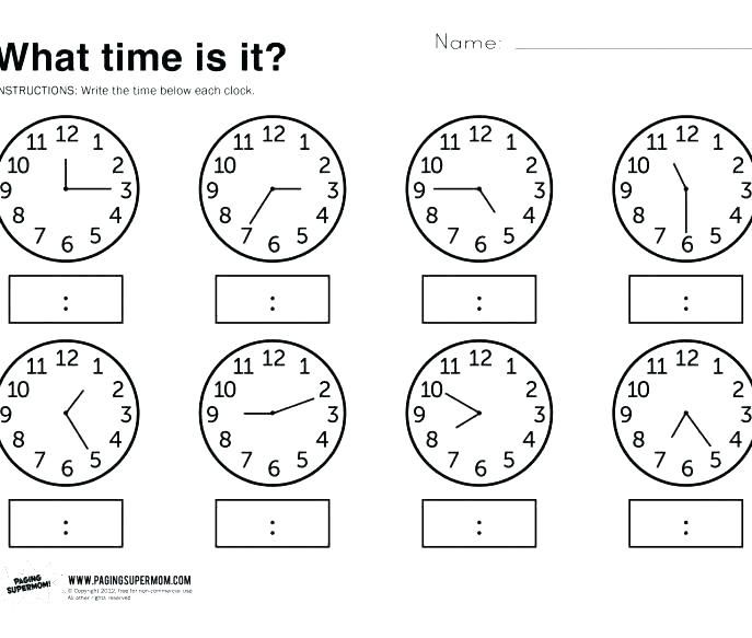 3rd Grade Clock Worksheets