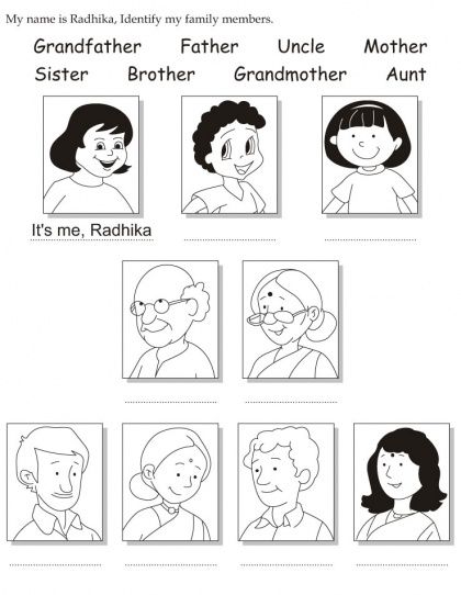 My Family Activities For Preschool Para Colorear