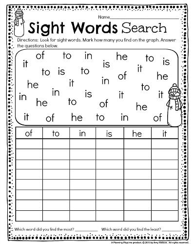 Kindergarten Math And Literacy Worksheets For December