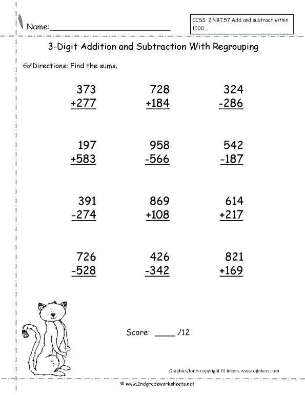 Easy Addition And Subtraction Worksheets â Openlayers Co