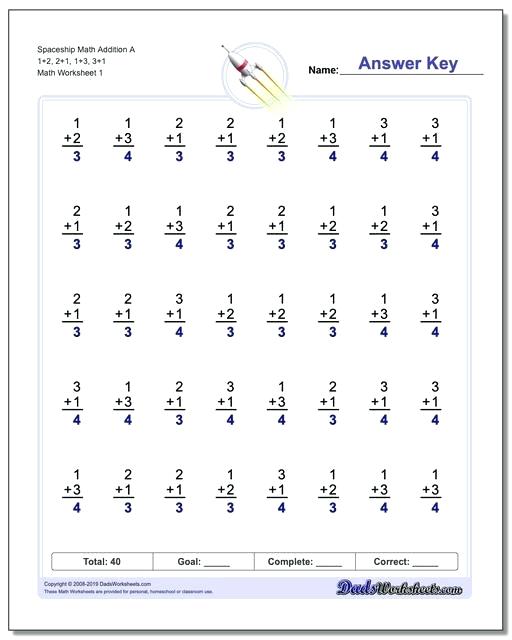 Addition Worksheets For You To Print Right Now Spaceship Math