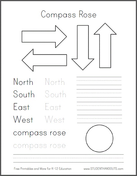 Diy Compass Road For Primary Grades Social Studies Geography  Free
