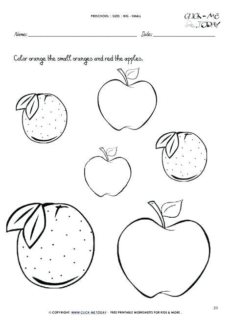 Big And Small Cat Phonics Worksheets Little Numbers For