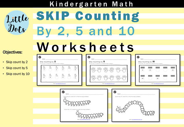 Skip Count By 2, 5 And 10 Worksheets For Kindergarten To Grade 1