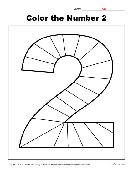Color The Number 2