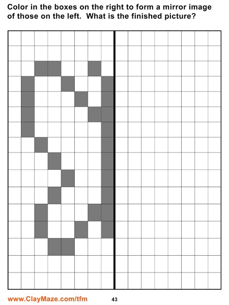 Complete The Mirror Image Picture â Childrens Educational
