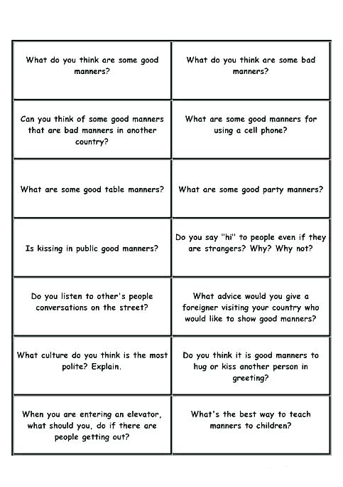 Culture Worksheets