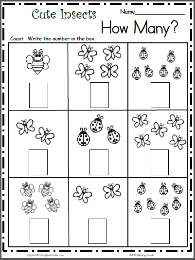 Count The Cute Insects
