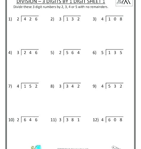 Division Worksheets 3rd Grade Free Printable â Todosobrelacorte Com