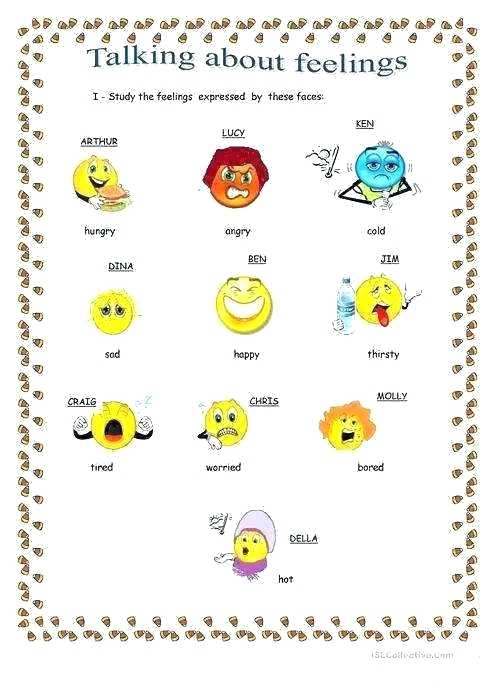 Feelings And Emotions Worksheet Free Printable Identifying Looking