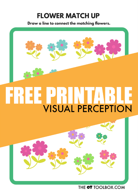 Flower Theme Free Visual Perception Worksheet