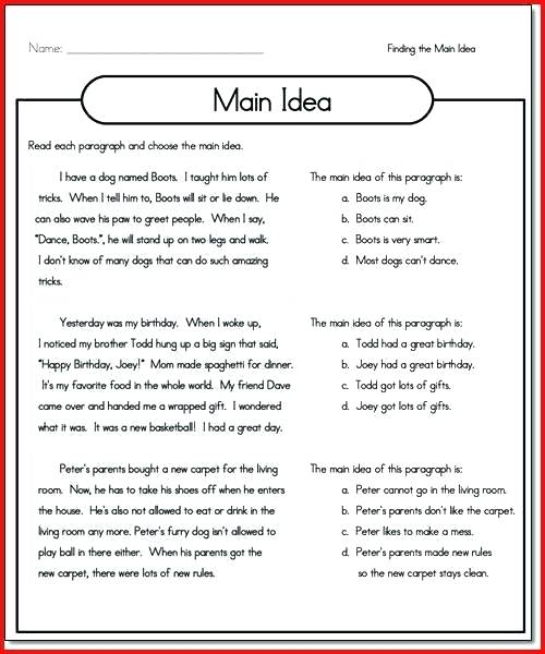 Main Ideas Worksheets 2nd Grade Palindrome Worksheets 3rd Grade