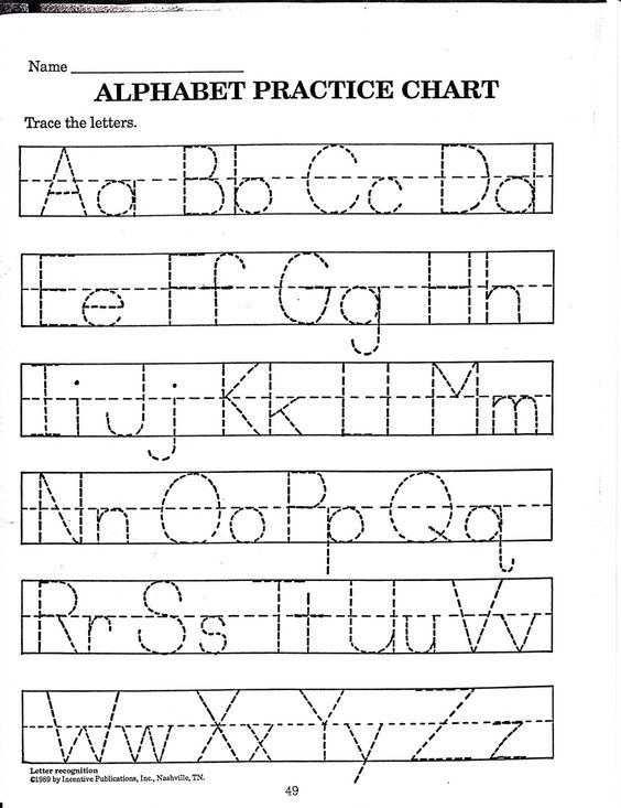 Free Printable Worksheets For Preschoolers Alphabets