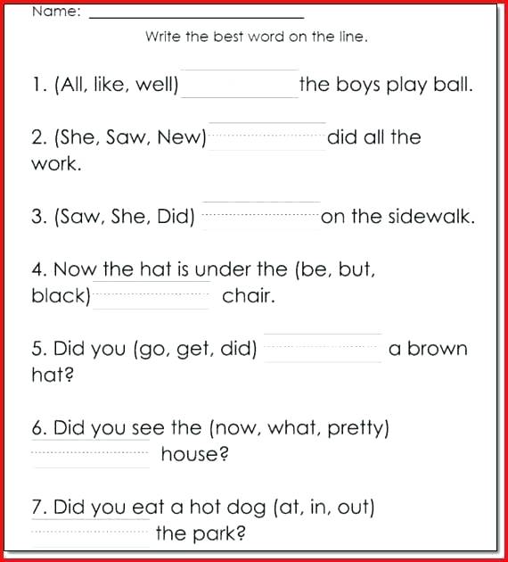 Free Second Grade Reading Worksheets