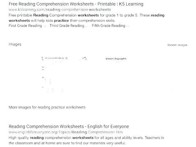 Grade Worksheets Reading Comprehension Worksheets For Grade