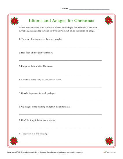 Christmas Idioms And Adages