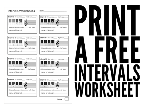 Music Intervals Worksheets 300 Printable Music Worksheets To