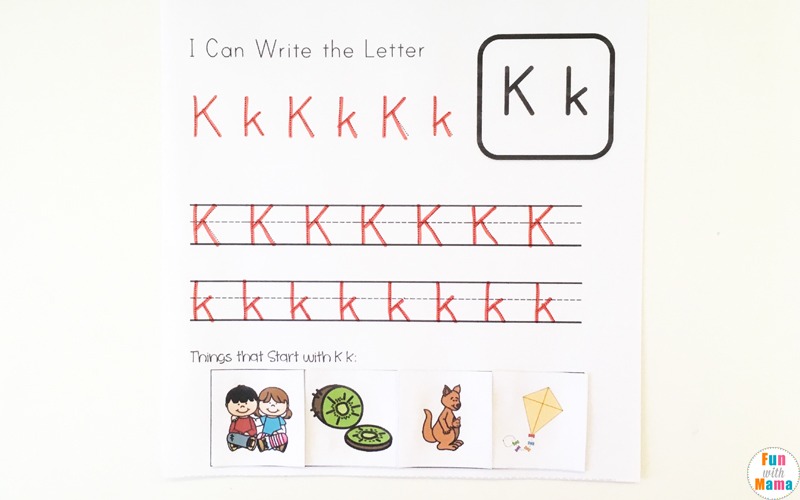 Letter K Worksheets