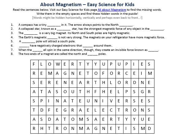 Printables  Magnetism Worksheet  Lemonlilyfestival Worksheets