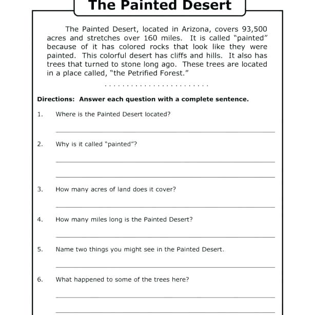 Main Idea Worksheets Grade Free For Download Them And Try To