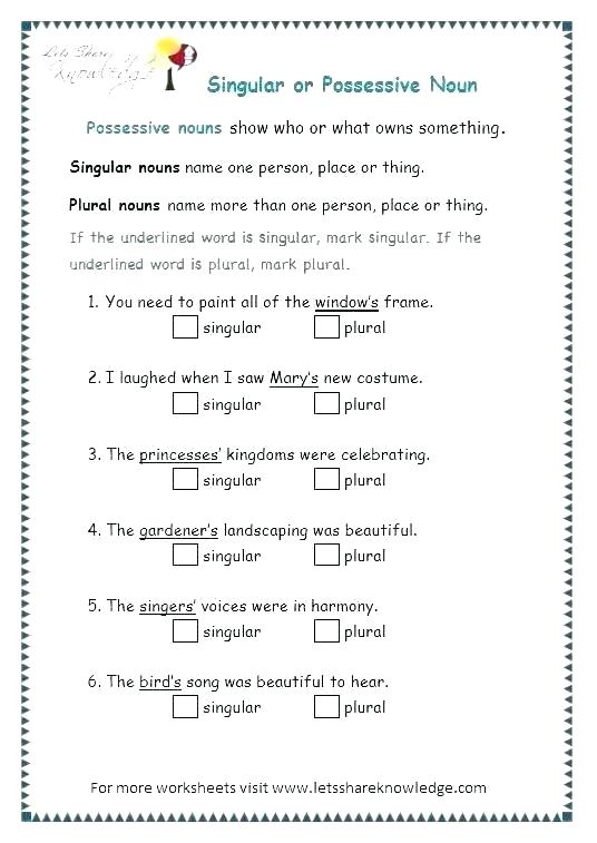 Nouns Worksheets For Grade 5 â Openlayers Co | Free Worksheets Samples