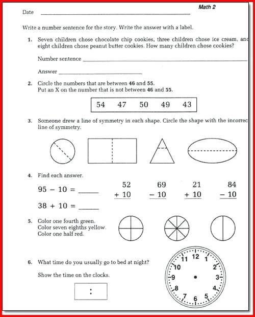 Saxon Math Grade 2 Worksheets