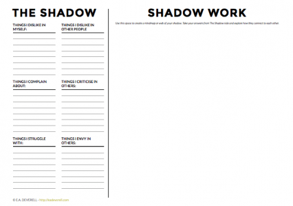The Shadow Worksheet
