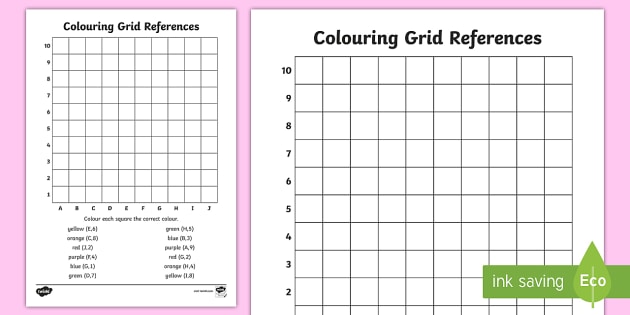 Colouring Grid References Worksheet