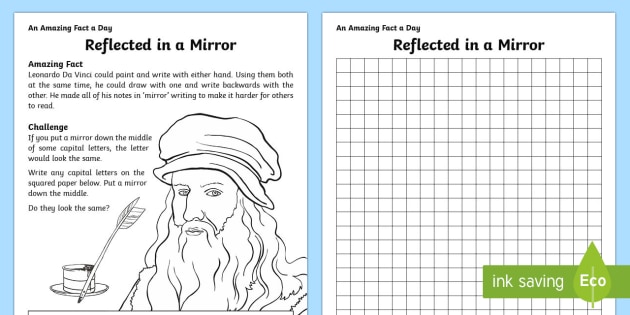 Reflected In A Mirror Worksheet   Worksheet