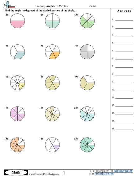 Angles Worksheets