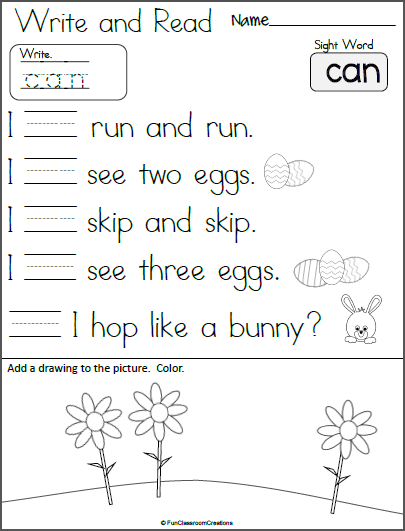 Write And Read Sight Word