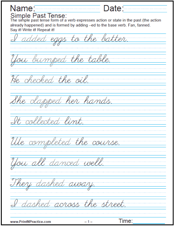 Printable Handwriting Worksheets â­ Manuscript And Cursive