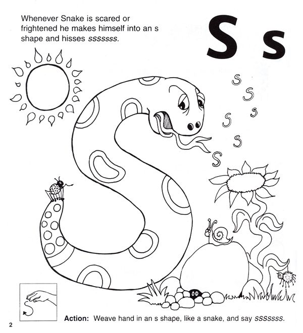 Jolly Phonics Coloring Pages By Angela