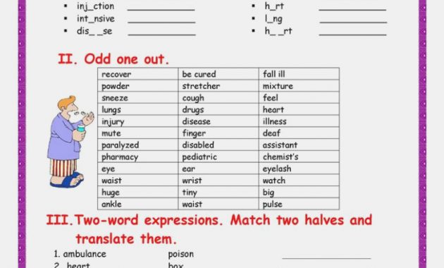 Free Printable Medical Terminology Worksheets Cakepins Com