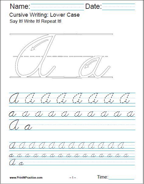 Printable Cursive Writing Worksheets Pdf For Learning The Alphabet