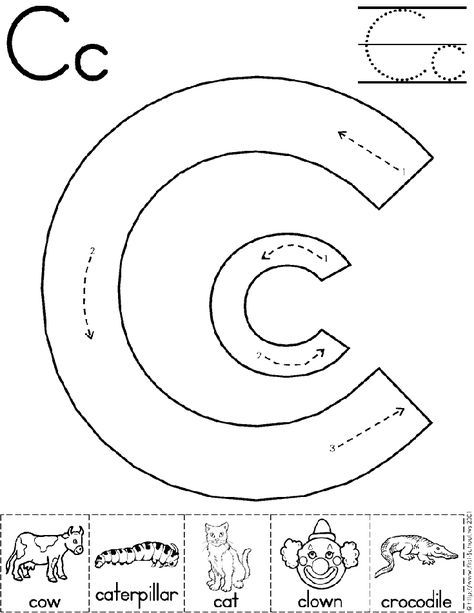 Alphabet Letter C Worksheet