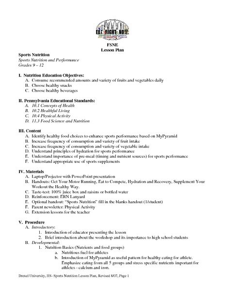 Vegetable Lesson Plans For High School