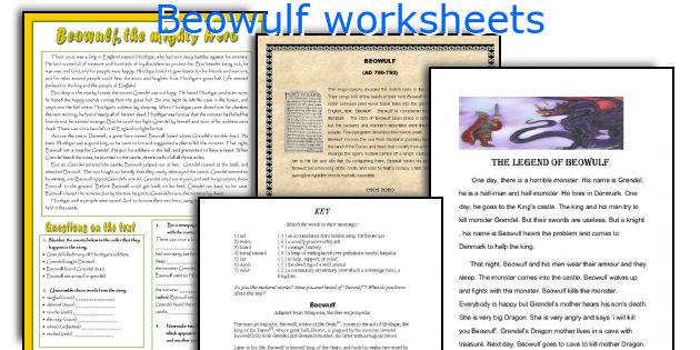 Beowulf Worksheets