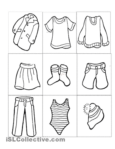 Clothes Free Printable Kindergarten Work  233488