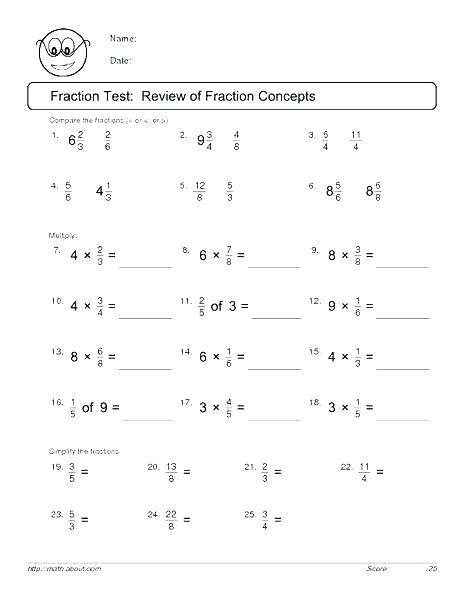 Fractions Worksheets Grade 4 Pdf