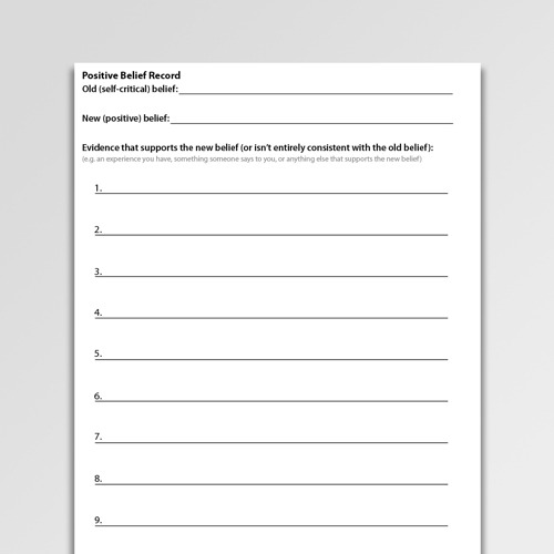 Confidence Worksheets For Adults