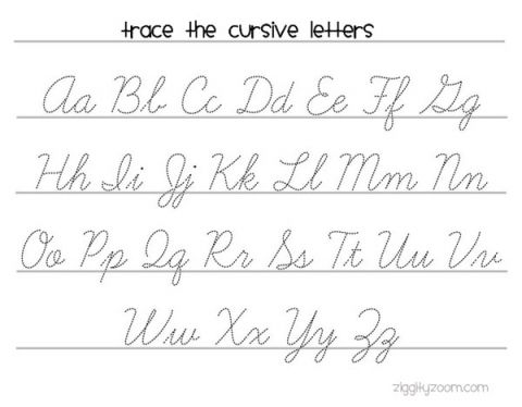 Cursive Writing Practice Worksheet