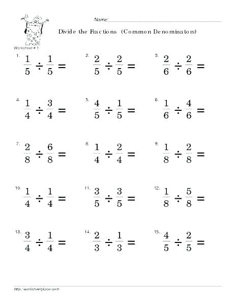 Divide Fractions Worksheets â Eastcooperspeakeasy Com