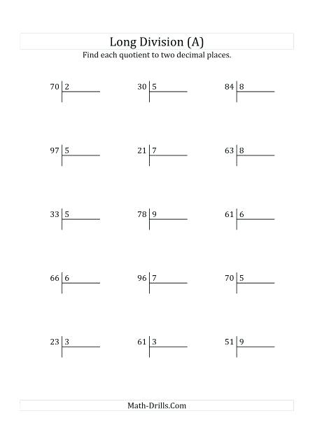 Division Worksheets 5th Grade Pdf