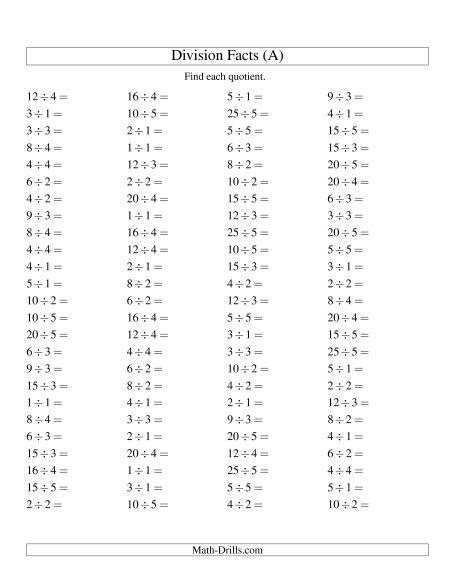 Division Worksheets Up To 10