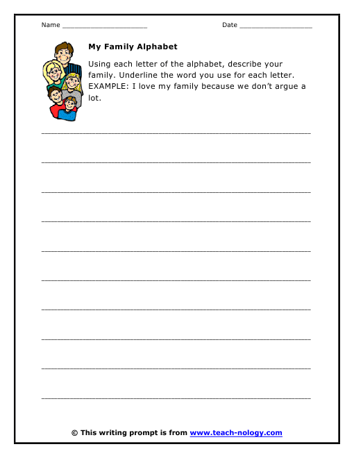 Creative Writing On My Family â My Family Paragraph