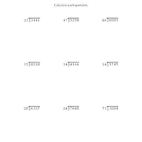 Easy Long Division Worksheets â Newwavechurch Info