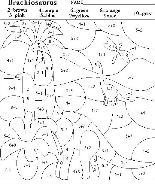 Coloring Coloring Math Grade 1 Addition To 10, Count And Color