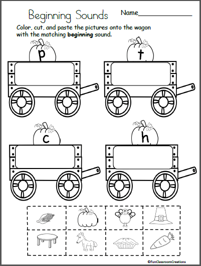 Free Fall Kindergarten Worksheets