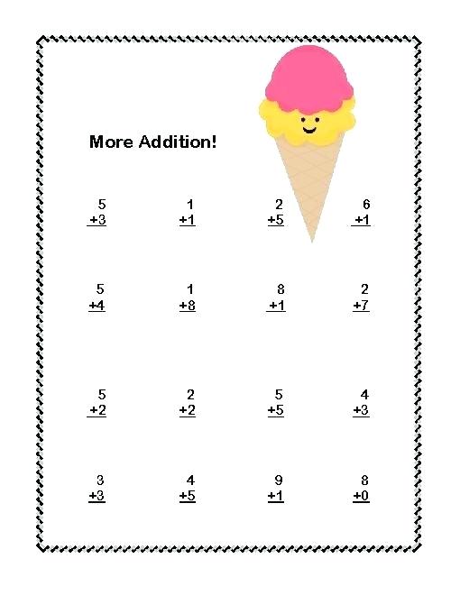 First Grade Math Addition Worksheets